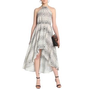 NEW! Haute Hippie Snake Crepe De Chine Midi Dress